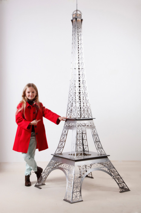 Tour Eiffel en Acier Silver effect