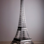 Tour Eiffel acier chromé
